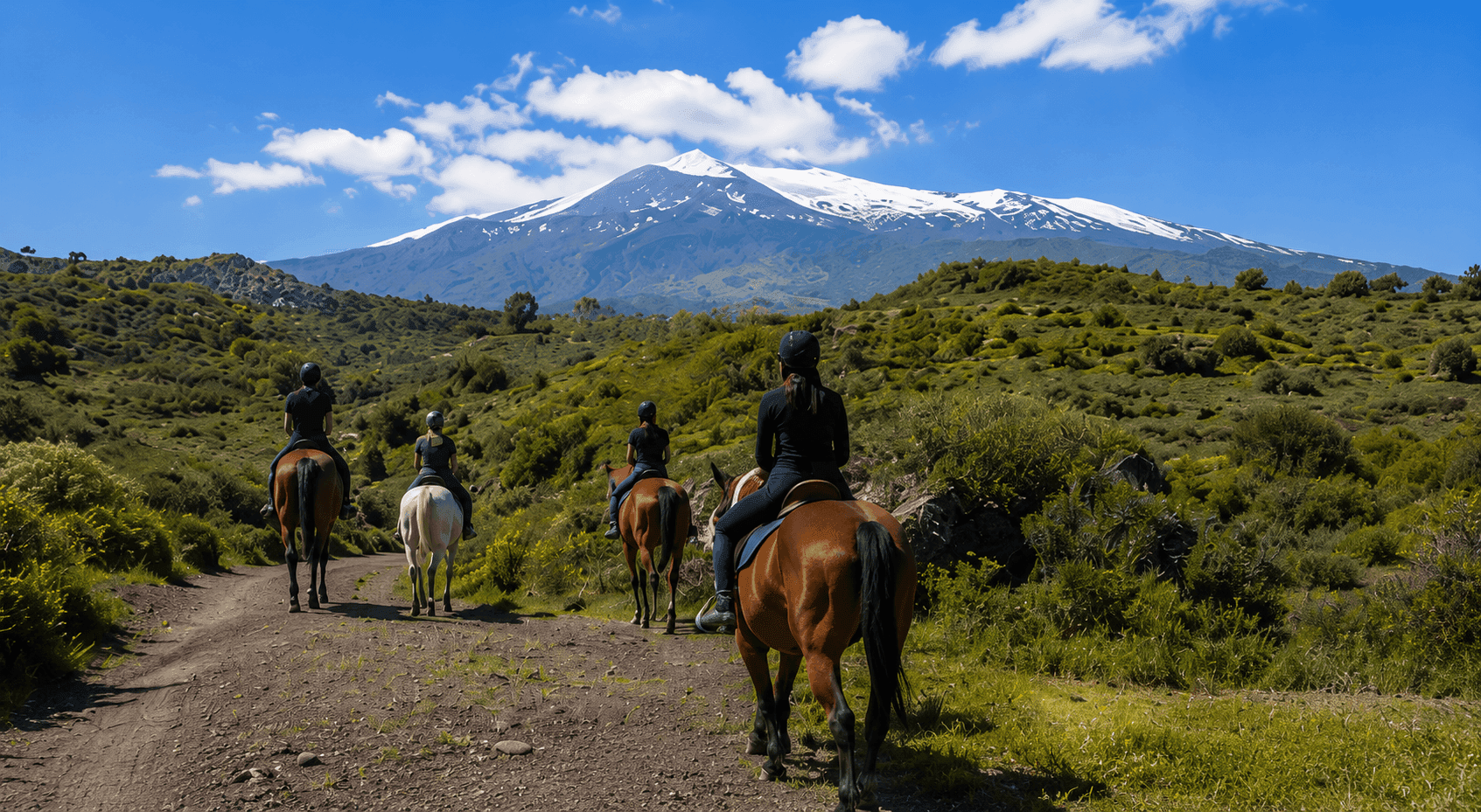 Passeggiata a cavallo sull'Etna